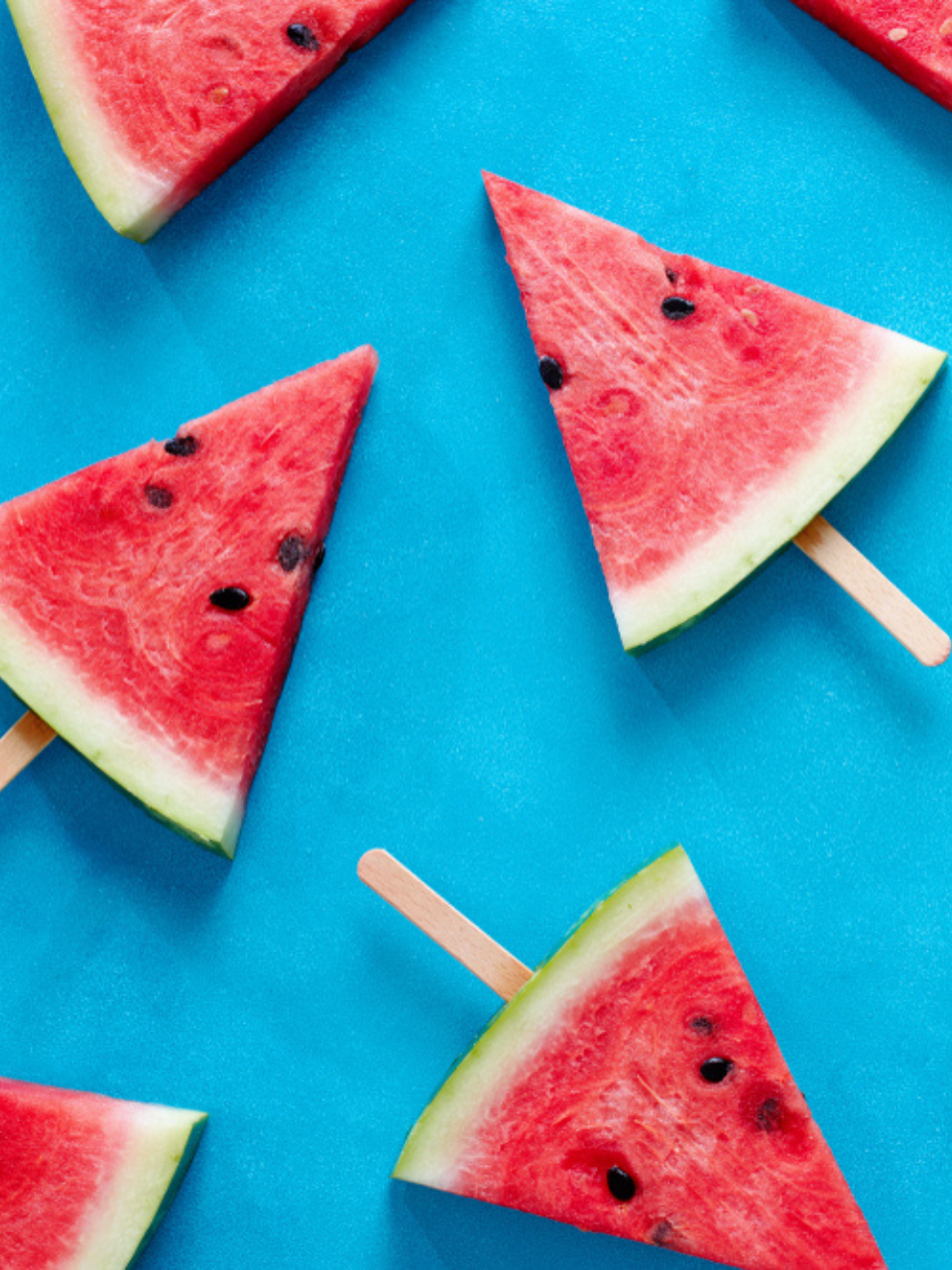 watermelon slices on sticks